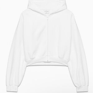 Aritzia Cozy Fleece Mega Cropped Zip Hoodie